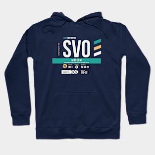 Moscow (SVO) Airport Code Baggage Tag Hoodie